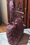 Women's Burgundy Quilted Shoulder Bag Waterproof Buzzy Fabric 4 Compartments - 5