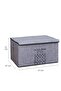 3 Pieces Felt Cover Organizer Mega Box Storage Bag Gray 57X41X31 - 5