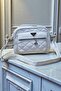 Women's White Waterproof Quilted Shoulder & Hand Bag – 3 Compartments Long Strap Black (25X18X10 cm) - 6