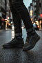 Black Lightweight Flexible Lock Lace-Up Men's Sports Shoes Nans 6006 m