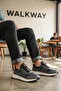Smoked Light Flexible Lock Lace-Up Men's Sports Shoes Nans 6006 m - 3