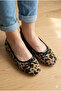 Leopard Patterned Orthopedic Stylish Daily Work Office Women's Flats Trendy Bowknot Women's Flats - 4
