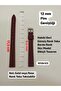 12 mm Compatible Watch Strap - Genuine Leather - Burgundy Color Flat Stitched Model - Silver Color Buckle, , (Second Item in the Cart Is 100 Tl.)