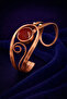 Women's Copper Bracelet with Natural Red Agate Stone, Authentic Model Bracelet, Suitable for Any Wrist - 4