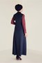 Lace-Up Collar Waist Belt Dress 4608 - 3
