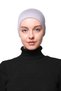 Women's Combed Cotton Seamless Hijab Bandana Bone Sports Hair Band-grey - 3