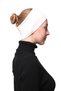 Women's Combed Cotton Seamless Hijab Bandana Bone Sports Hair Band-ecru - 3