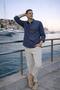 Hurley Striped Modal Fabric Relaxed Fit Casual Men's Shirt - Blue - 3