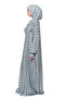 Practical One-Piece Sun Patterned Sleeves and Removable Headscarf Lycra Hijab Prayer Dress 990-0302 - 3