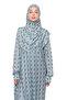 Practical One-Piece Sun Patterned Sleeves and Removable Headscarf Lycra Hijab Prayer Dress 990-0302 - 2