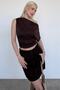 Brown One-Shoulder Modern Cut Stylish Women's Blouse Mg2669 - 6
