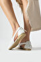 White Leather Open-Sided Sandals - 7