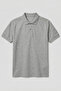 Cotton Pack Polo Collar Gray Melange Short Sleeve T-Shirt Suitable for School and Daily Use