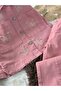 Girl's Double Set with Denim Jacket with Stone Details - 2