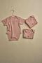 3-Pack Salmon Dreams Series Short Sleeve Snap Fastener Bodysuit Model 9 - 2