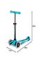 Scooters | Mini Deluxe LED Children's Scooter Aqua | Handlebar Adjustable | Light Up Whe - 7