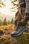Enoch Men's Smoked Waterproof Fur Outdoor Trekking and Mountaineering Boots