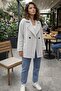 Modern Cut Buttoned Coat - Gray - 2