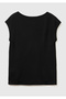 Women's black viscose blend boat neck sleeveless top - 4
