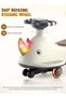 Rino Swing Ride On Car with PU LED Wheels Music Twister Push Car for Kids 3–8Y Beige - 5