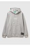 Unisex Gray Melange Cotton Viscose Blend the Beatles Hooded Sweatshirt - 2