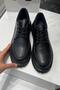 Lace-Up Moccasin Shoes Black - 4