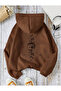 Moda Unisex 3 İplik Ş Fleece-Lined Print Detailed K Hooded Sweatshirt