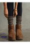 Slouch Oversize Cotton Women's Aerobic Sports Pilates Milk Brown Powder Socks - 2