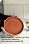 Transparent Glazed Clay Pan-Oven Tray Casserole Container Large Size 35*8 cm Compatible with Household Electric Ovens - 2