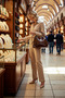 Women's Wrinkled Textured Shoulder Bag with Belt Buckle Pouch Detail, Chain Accessory, and Adjustable Strap - 4