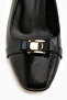 Lois Black Buckle-Strap Blunt Toe Women's Heeled Shoes - 3