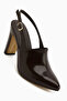 Maisa Brown Pointed Toe Slingback Thick Heeled Women's Shoes