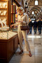 Women's Textured Plain Pattern Rectangular Form Fixed Handle Hand Shoulder Bag Woven Material Compact Size - 4