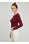 Women's White Long-Sleeve Crew Neck Long Viscose Blouse - 3