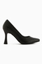 Helen Genuine Leather Black Women's Heeled Shoes Stiletto - 2