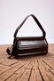 Women's Cross Strap Mini Shoulder Bag with Flap, Plain Pattern, Adjustable Strap, City Model - 3