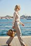 Women's Drawstring Shoulder Bag with Zippered Front Pocket, Adjustable Strap, Large Internal Volume - 3