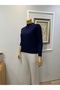 Long Sleeved Tight Underwear Badi̇ Bady Viscos Quality Combed Cotton Navy Blue - 2