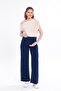 Palazzo Wide-Leg Pregnancy Pants with Striped Details - 5
