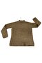 Black Tricot Sweater with Standing Collar for Women - 3