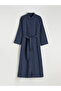 Belted Linen Blend Shirt Dress - 6