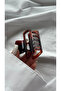 Women Transparent Geometric Latch Buckle Modern Rectangular Hair Accessory - 3