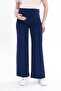 Palazzo Wide-Leg Pregnancy Pants with Striped Details - 2