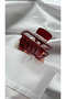 Women Transparent Geometric Latch Buckle Modern Rectangular Hair Accessory - 4