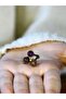 Natural Stone Amethyst 3-Piece Natural Stone Antique Model Women's Adjustable Ring Euy89Amt - 3