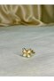 Butterfly Detailed White Stone Gold Ring |   Elegant Natural Stone Steel Adjustable Ring - 2