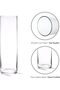 Clear Cylinder Glass Vase for Flowers, Floating or Pillar Candles, Home & Wedding Decor, 3pc-5x20cm - 7