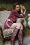 Burgundy Mini Skirt – Elegant and Trendy Design - Burgundy |   F1974 - Claret Red - 3