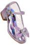 Asel Girl's Glittery Heeled Evening Dress Transparent Shoes