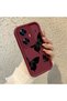 Realme C55 Burgundy Butterfly Silicone Case with Camera Protection, Shock Absorption, Comfortable Grip